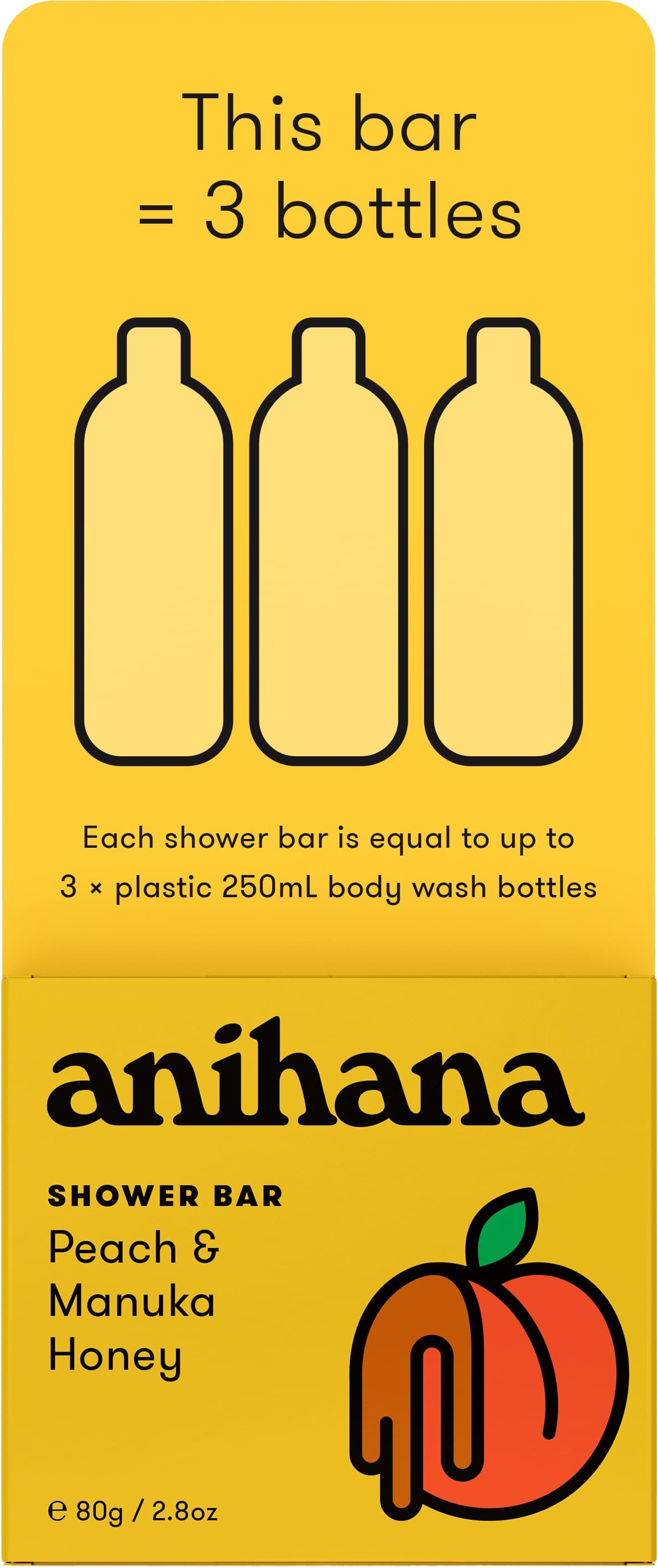 Anihana-solid-shower-bar-peach-and-honey-80g