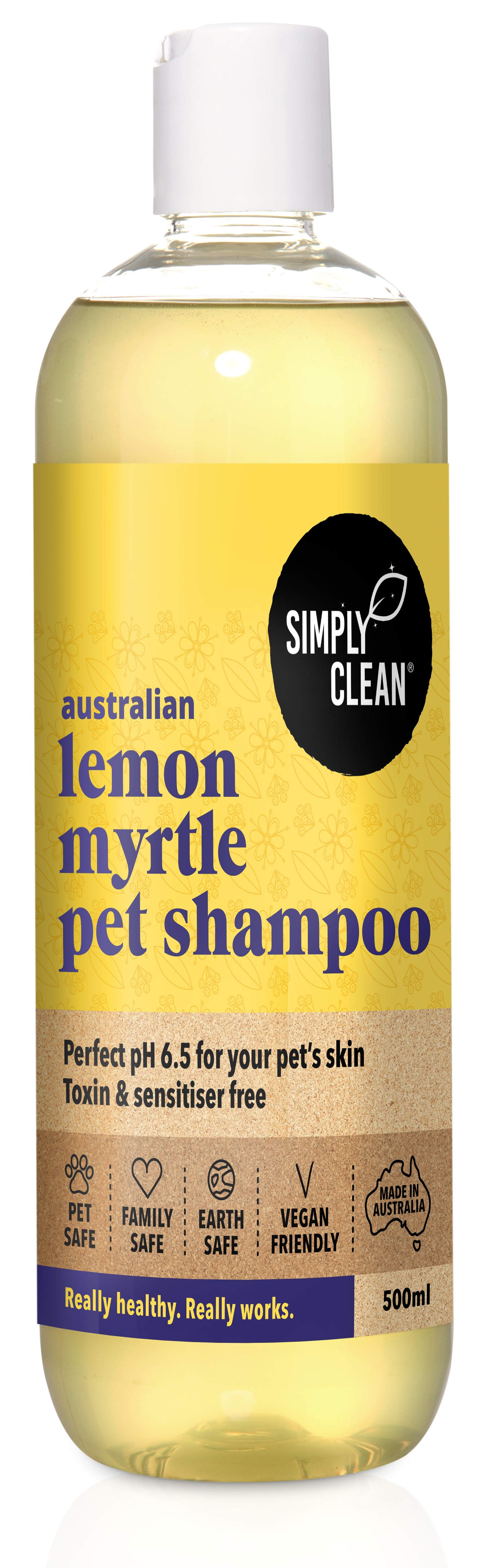 Simply Clean Lemon Myrtle Pet Shampoo 500ml 13.95 Health Magic