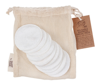 Bamboo Facial Pads (10pk) & Cotton Washing Bag