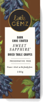 Sweet Sapphire Dried Table Grapes Dark Choc Coated 