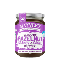 MAYVERS Smooth Hazelnut Cashew & Cacao Butter 6x240g