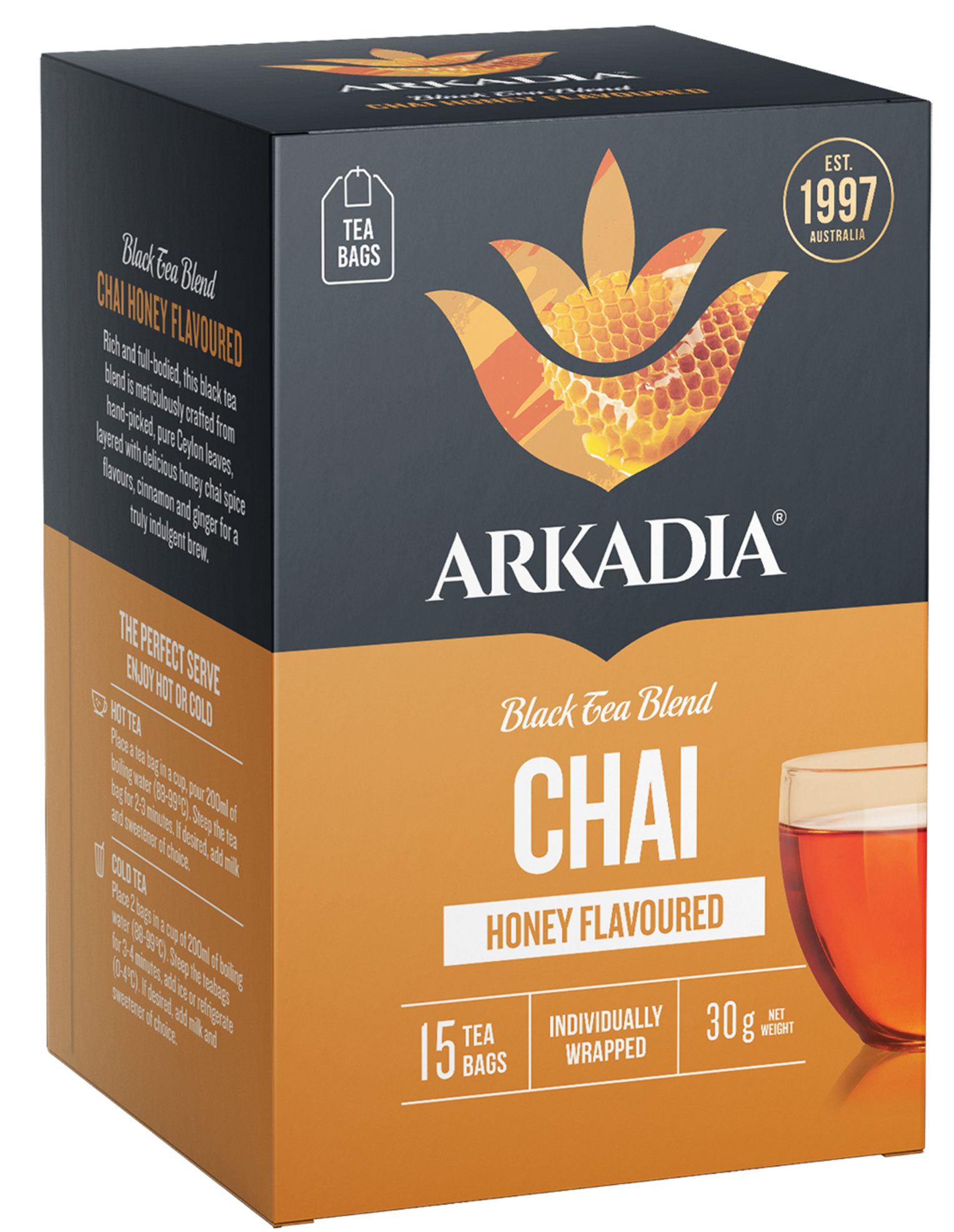 Ak35-arkadia_caf___style_chai_tea_bags_honey_15_bags_30g