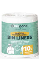 BIOGONE B/Liner10L (white) 100 bags per roll