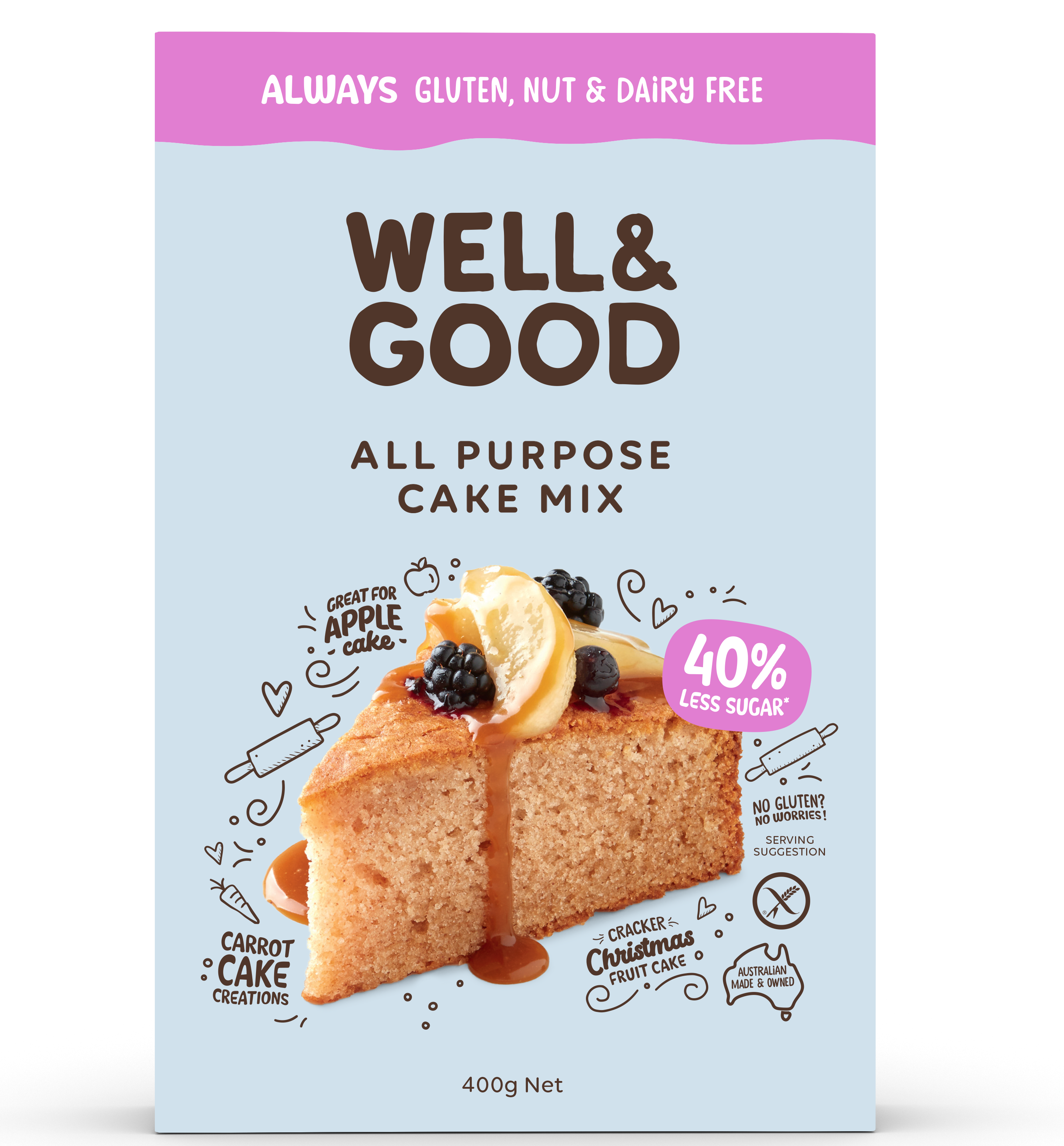 Wg02-5b_wellandgood-allpurposecakemix-reducedsugar-400g