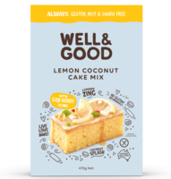 Lemon Coconut Cake Mix w Goji Berry Icing