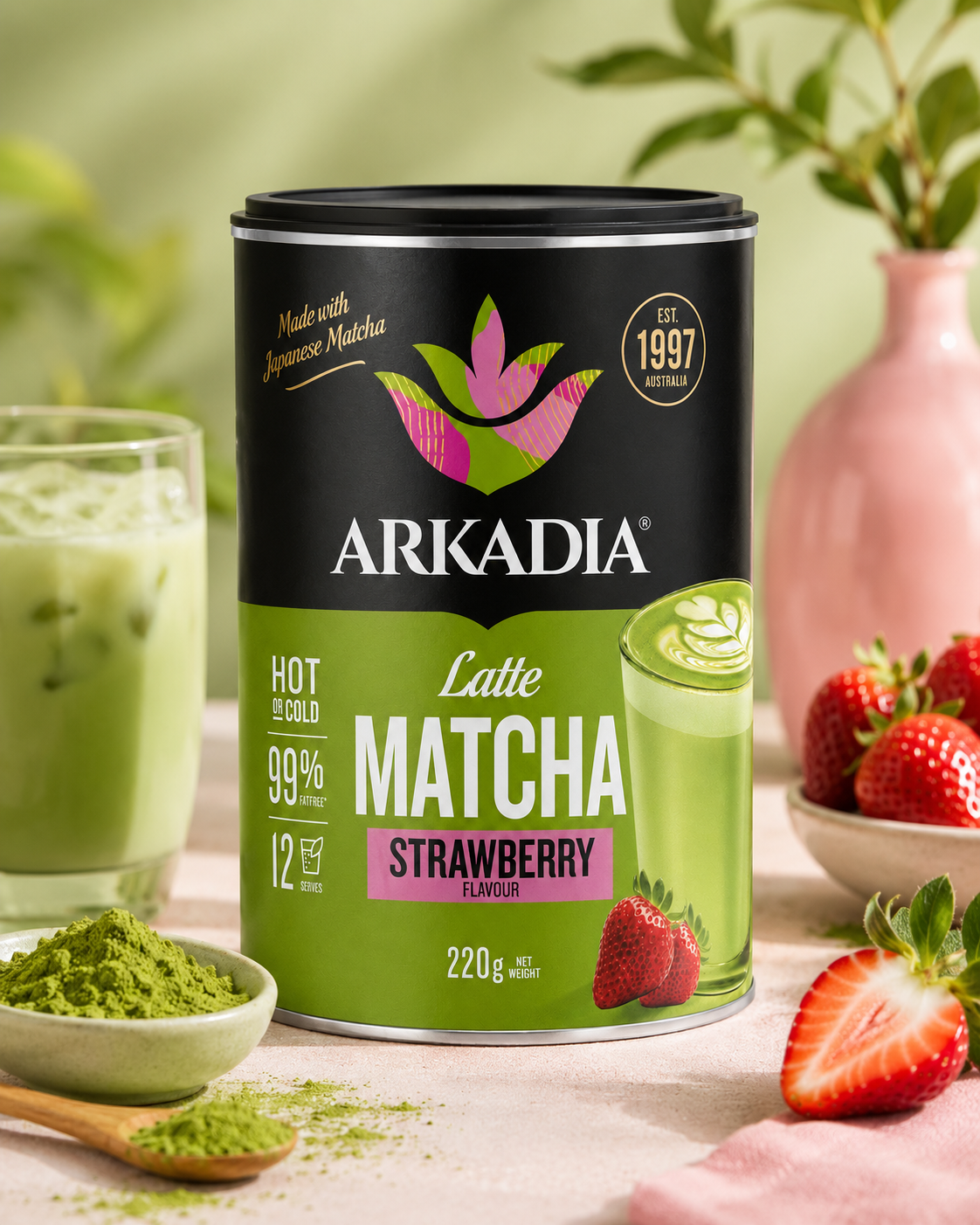 Ak37-arkadia_matcha_latte_strawberry_220g_-_aesthetic