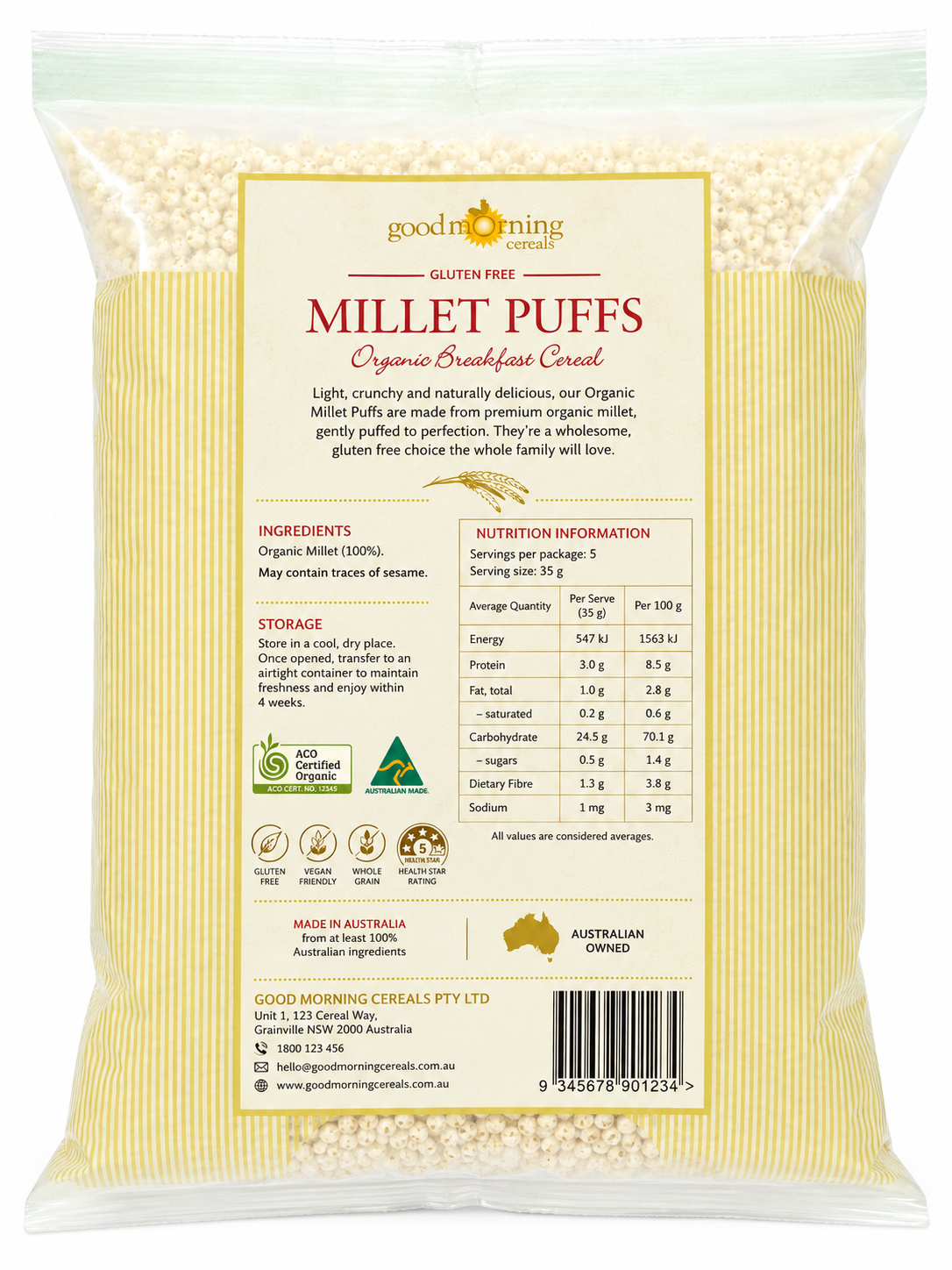 1131-6_good_morning_cereals_organic_millet_puffs_175g_-_back