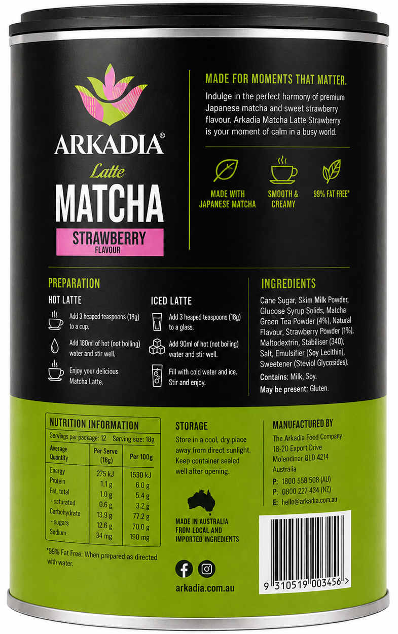 Ak37-arkadia_matcha_latte_strawberry_220g_-_back