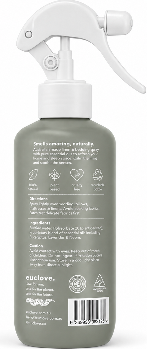 Euclove-linenbeddingmattress-eucalyptuslavenderneremoil-300ml_-_back