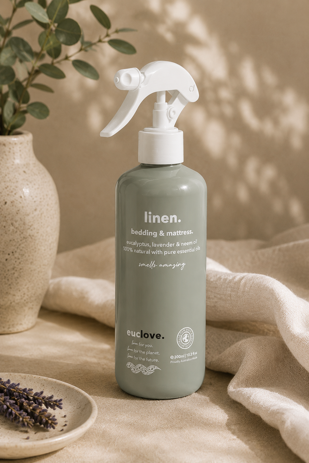 Euclove-linenbeddingmattress-eucalyptuslavenderneremoil-300ml_-_aesthetic