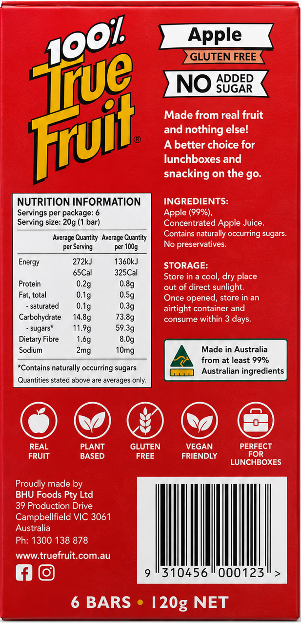 Tf01b_true_fruit_multipack_100__apple_fruit_bars_8x_6x120g__-_back