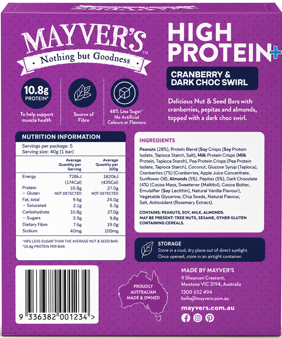4032b-mayvers_protein__cranberry_dark_choc_swirl_bars__5pk__6x200g_-_back