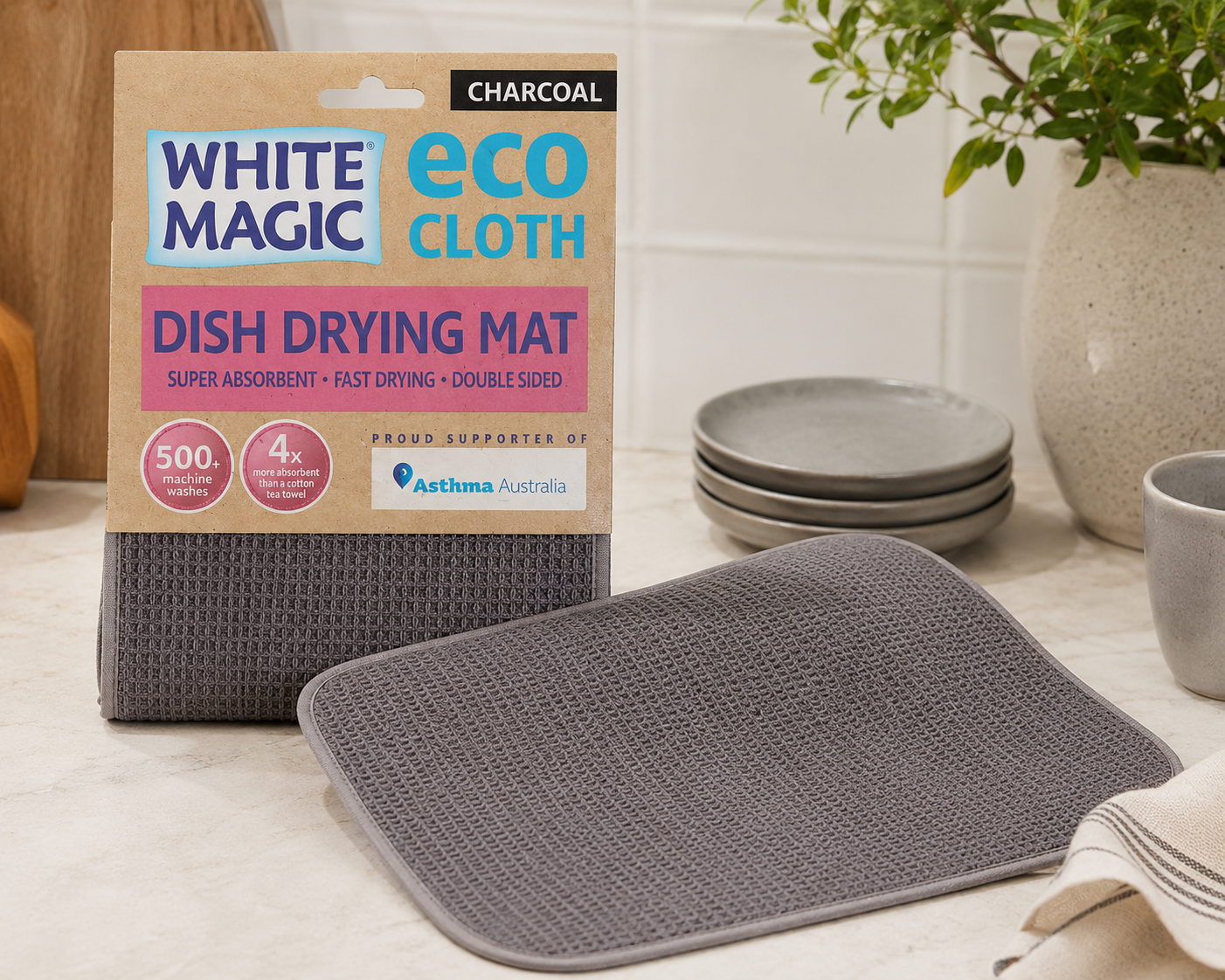 Wm140-6_white_magic_dish_drying_mat_charcoal_front_-_aesthetic